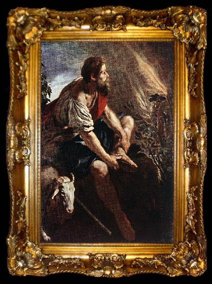 framed  FETI, Domenico Moses before the Burning Bush dg, ta009-2